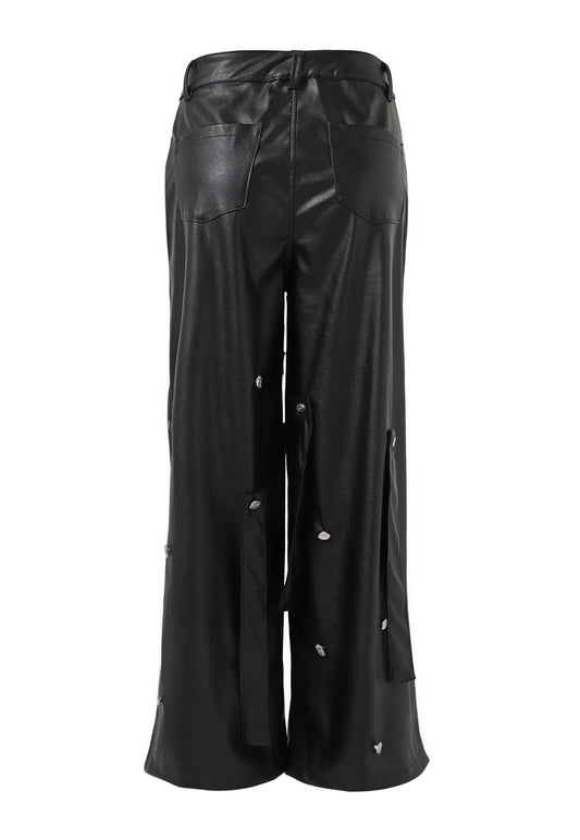 Mini Hearts Pants - Black