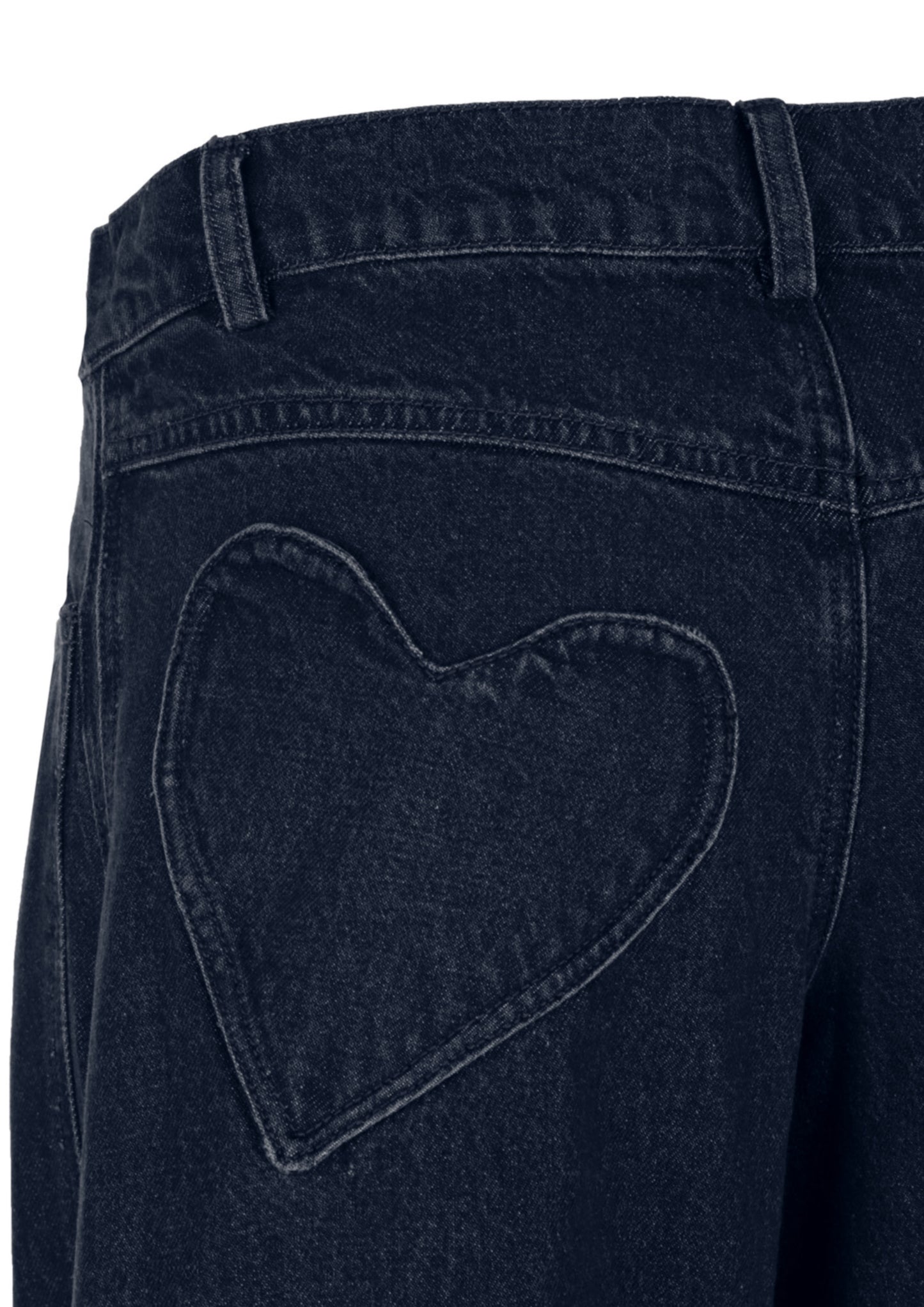 Two Hearts Barrel Pants Blue