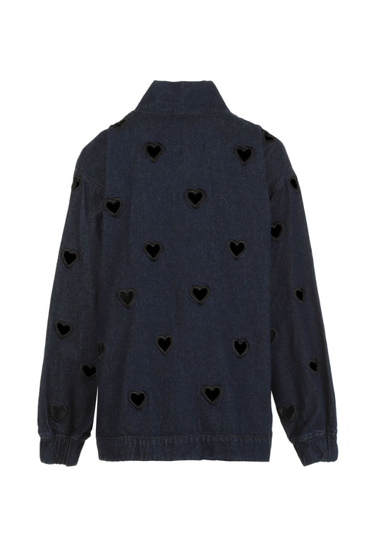 Bomber Hearts Jacket Blue