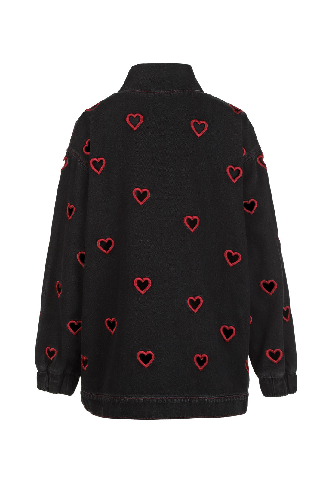 Bomber Hearts Jacket Black