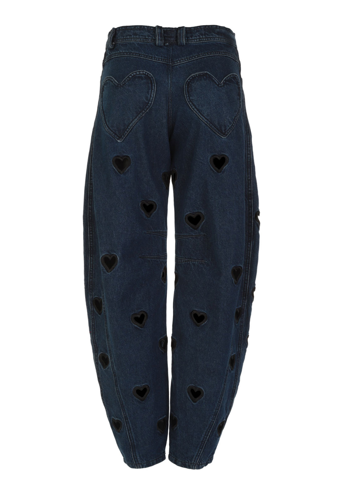Mini Hearts Barrel Pants Blue