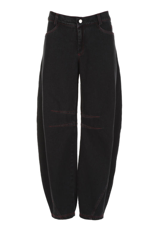 Two Hearts Barrel Pants Black