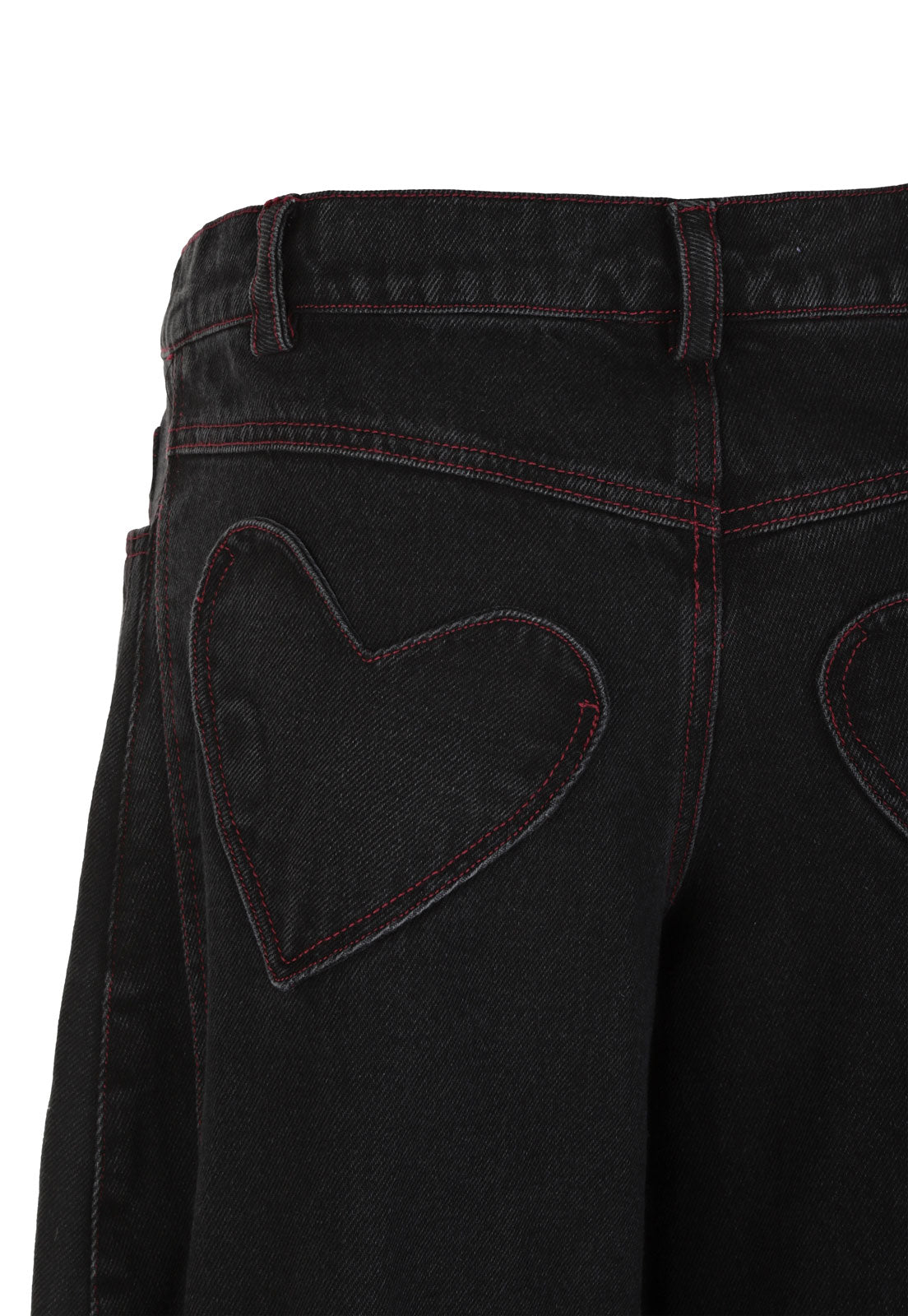 Two Hearts Barrel Pants Black
